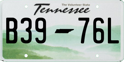TN license plate B3976L