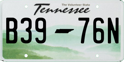 TN license plate B3976N