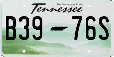 TN license plate B3976S