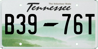TN license plate B3976T