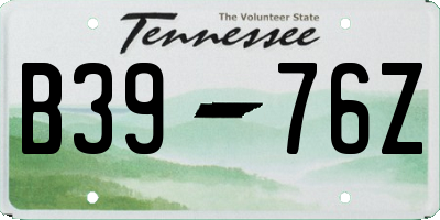 TN license plate B3976Z