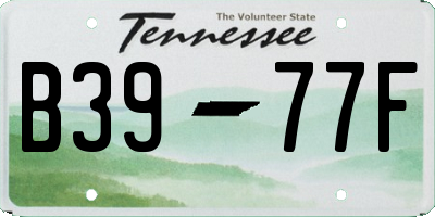 TN license plate B3977F