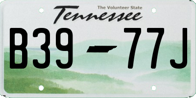 TN license plate B3977J