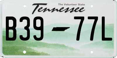 TN license plate B3977L