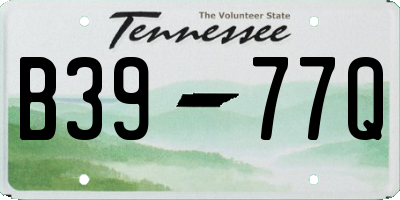 TN license plate B3977Q