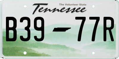 TN license plate B3977R