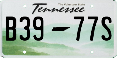 TN license plate B3977S