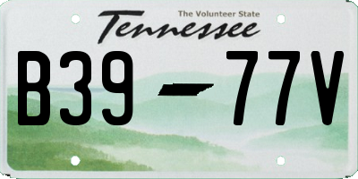 TN license plate B3977V
