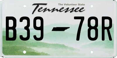 TN license plate B3978R
