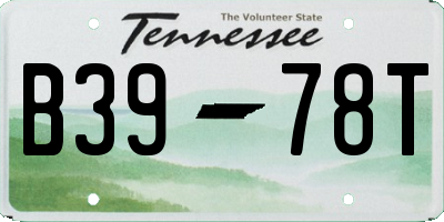 TN license plate B3978T