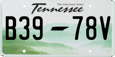 TN license plate B3978V