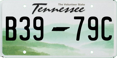TN license plate B3979C