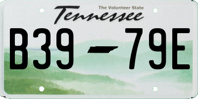 TN license plate B3979E