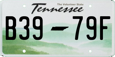 TN license plate B3979F