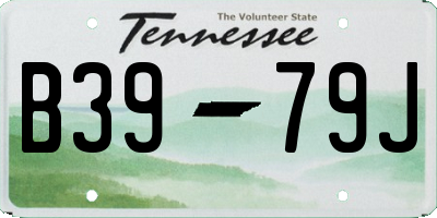 TN license plate B3979J