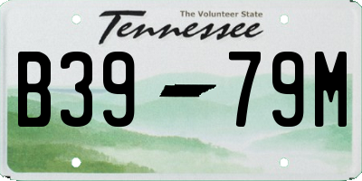 TN license plate B3979M