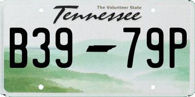 TN license plate B3979P