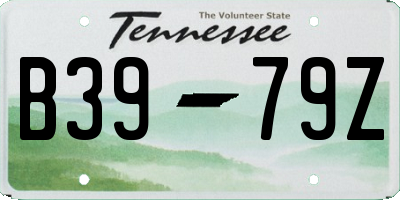 TN license plate B3979Z