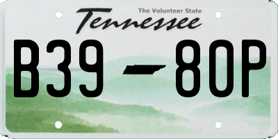 TN license plate B3980P