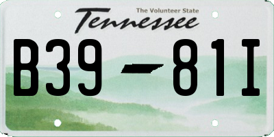 TN license plate B3981I
