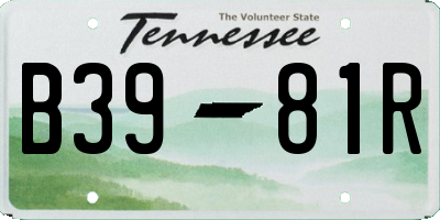 TN license plate B3981R