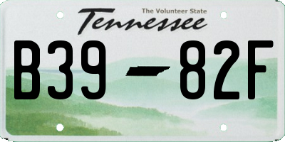 TN license plate B3982F