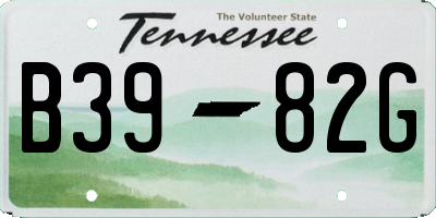 TN license plate B3982G