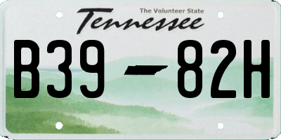 TN license plate B3982H