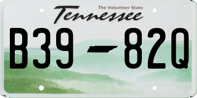 TN license plate B3982Q