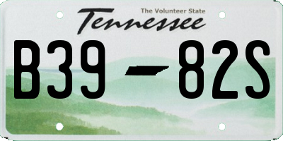 TN license plate B3982S