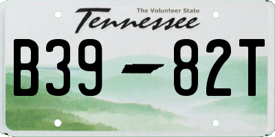 TN license plate B3982T