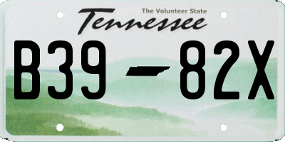 TN license plate B3982X