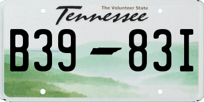 TN license plate B3983I