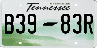 TN license plate B3983R
