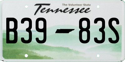 TN license plate B3983S