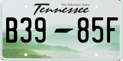 TN license plate B3985F