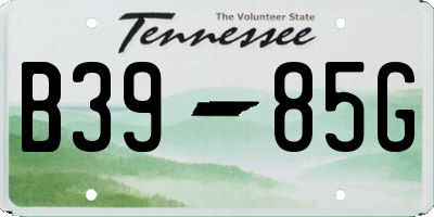 TN license plate B3985G