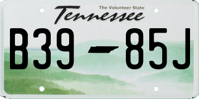 TN license plate B3985J