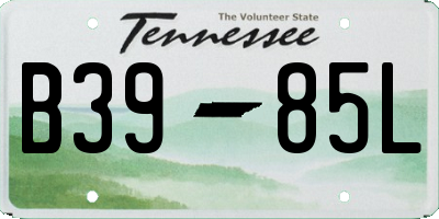 TN license plate B3985L