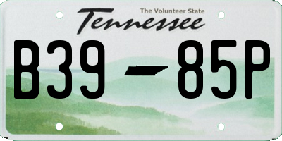 TN license plate B3985P