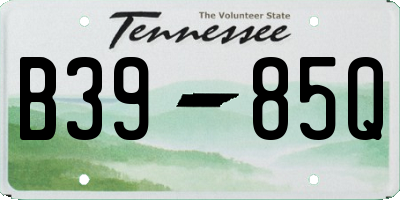 TN license plate B3985Q