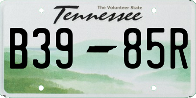 TN license plate B3985R