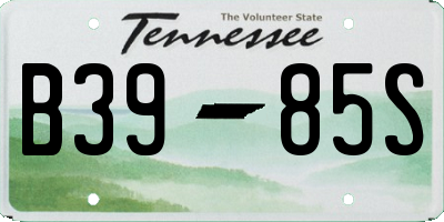 TN license plate B3985S