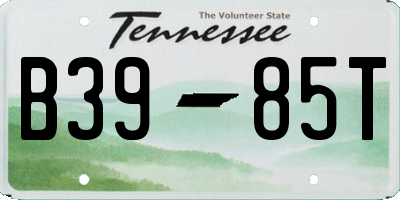 TN license plate B3985T