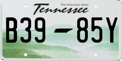 TN license plate B3985Y