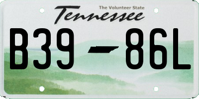 TN license plate B3986L