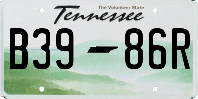 TN license plate B3986R