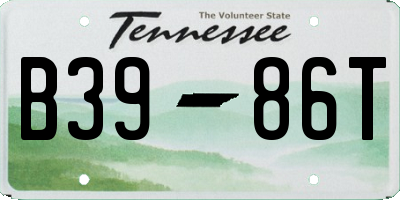 TN license plate B3986T