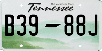 TN license plate B3988J