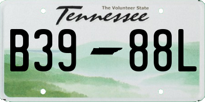 TN license plate B3988L